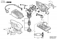 Bosch 0 603 368 780 Pss 240 Ae Orbital Sander 230 V / Eu Spare Parts